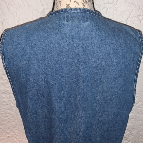 🦋Vintage Denim Crochet Boho Hippie Vest - Picture 8 of 8